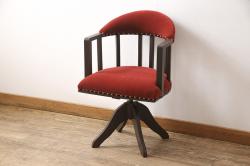 アンティーク家具　イギリスアンティーク　気品漂うバーリーシュガーツイストチェア(ダイニングチェア、椅子)(3)