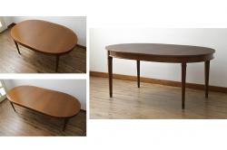 アンティーク家具　和製アンティーク　昭和初期　栓材　濃い木色が魅力的なちゃぶ台(座卓、ローテーブル、折りたたみテーブル)(R-045956)