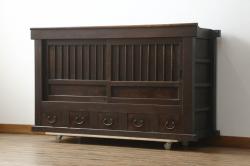 ヴィンテージ家具　北欧ビンテージ　デンマーク　作業台付き　お気に入りを並べて使えるカップボード(ブックシェルフ、陳列棚、オープンラック)(3)