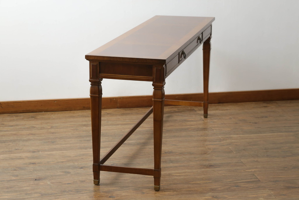 中古　DREXEL HERITAGE(ドレクセルヘリテイジ)　格調高いデザインが魅力的なコンソールテーブル(サイドテーブル、作業台)(R-055098)