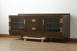 ペイント家具　可愛らしい色合いのアンティークローテーブル(座卓、文机、ローボード)