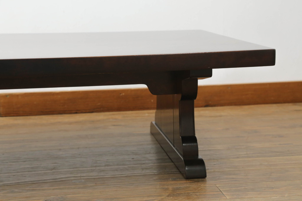 中古　美品　松本民芸家具　洗練された佇まいが魅力的な座卓(ローテーブル、センターテーブル)(R-068807)