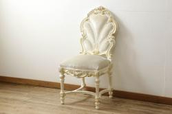 ペイント家具　イギリスビンテージ　フレンチ風にも活躍するホイールバックチェア(椅子)(1)