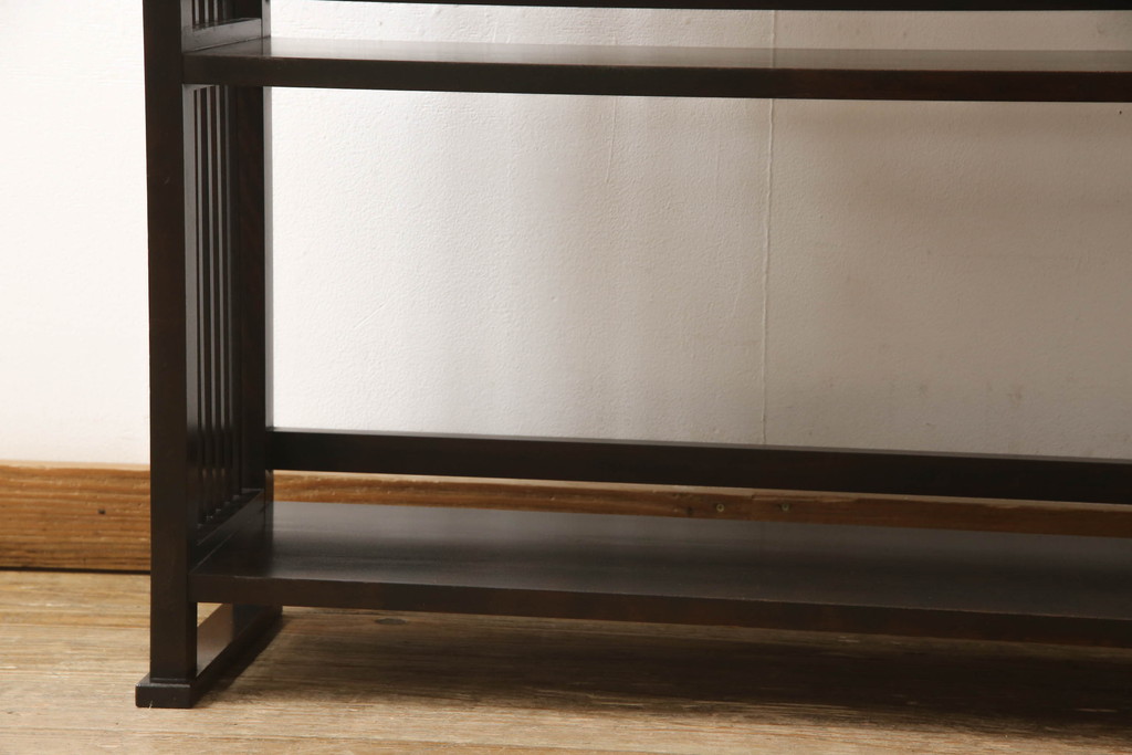 和製ビンテージ　北海道民芸家具　117型　飾り棚としてもおすすめ!和モダンな空間にぴったりの書棚(本棚、オープンラック、飾り棚、シェルフ、ヴィンテージ)(R-064472)