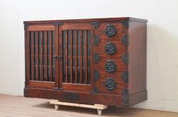中古　イタリア家具　大振り　高級　気品ある佇まいが美しいテレビ台(定価約45万円)(ローボード、サイドボード、リビングボード)(R-058965)