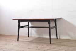 北欧ヴィンテージ　ビンテージ家具　スタイリッシュな佇まいのバタフライテーブル(エクステンションテーブル)(R-038121)