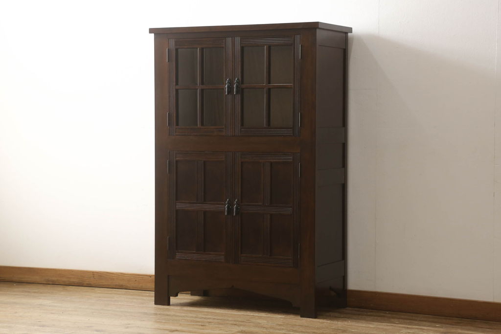 中古 美品 松本民芸家具 お洒落な空間づくりに活躍するクラシックなワインボード(ワインラック、キャビネット)(定価約56万円)(R-060782)