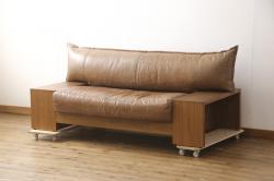 アンティーク家具　フランスアンティーク　オーク材のロングベンチ(1)(長椅子)