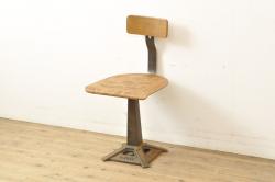 イギリスヴィンテージ　希少!インダストリアルな空間づくりにおすすめのシンガーチェア(椅子、ワークチェア、ビンテージ)(R-057196)