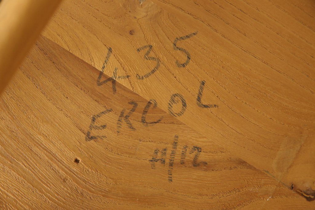 イギリスビンテージ　ERCOL(アーコール)　ナチュラルでおしゃれなゴールドスミスロッキングチェア(アームチェア、椅子、イス、ヴィンテージ)(R-056741)