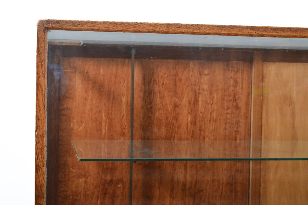 イギリスアンティーク　オーク材　気品あふれるディスプレイが叶うカウンターガラスケース(ショーケース、店舗什器、陳列棚)(R-057118)