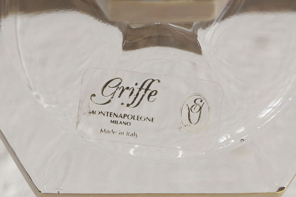 イタリア　Griffe(グリッフェ)　ロマンティックな空間づくりに!　ベネチアンガラスのキャンドルスタンドペアセット(ヴェネチアングラス、ろうそく立て、燭台)(R-060662)