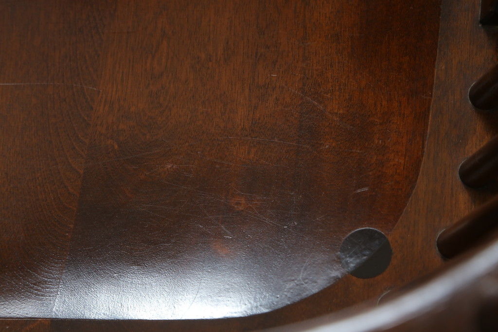 中古　美品!!　松本民芸家具　#44A型　シックな色合いとクラシカルな佇まいが魅力のウィンザーチェア(ウインザーチェア、アームチェア、板座チェア、ダイニングチェア、椅子、イス)(定価約20万円)(R-074150)
