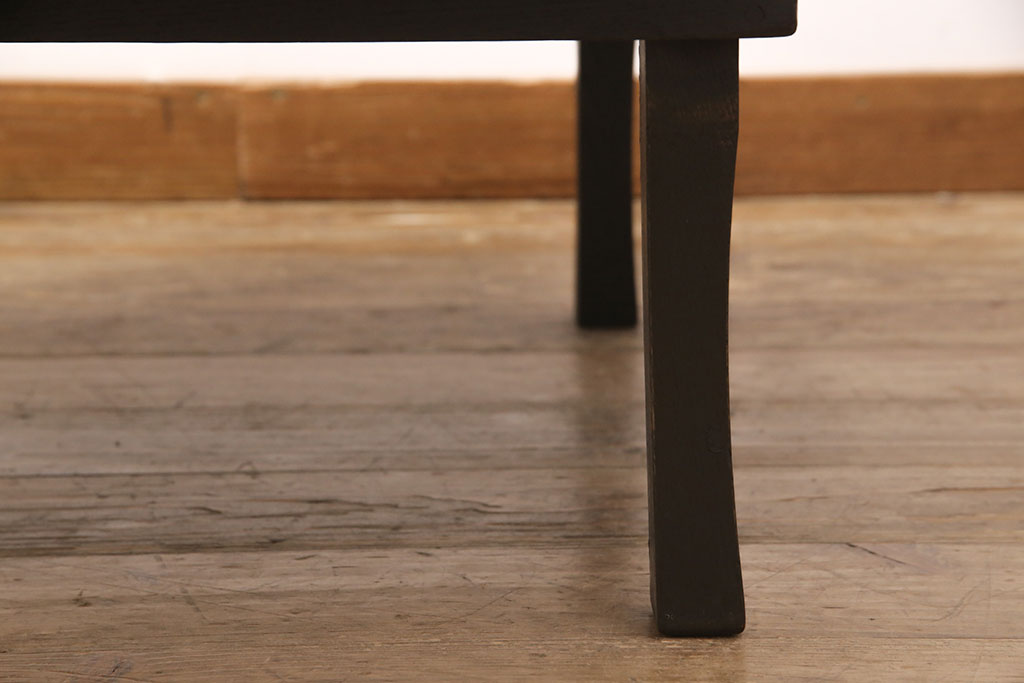 和製アンティーク　栓材　レトロな空間づくりに活躍する丸型ちゃぶ台(座卓、ローテーブル、折り畳みテーブル)(R-051315)