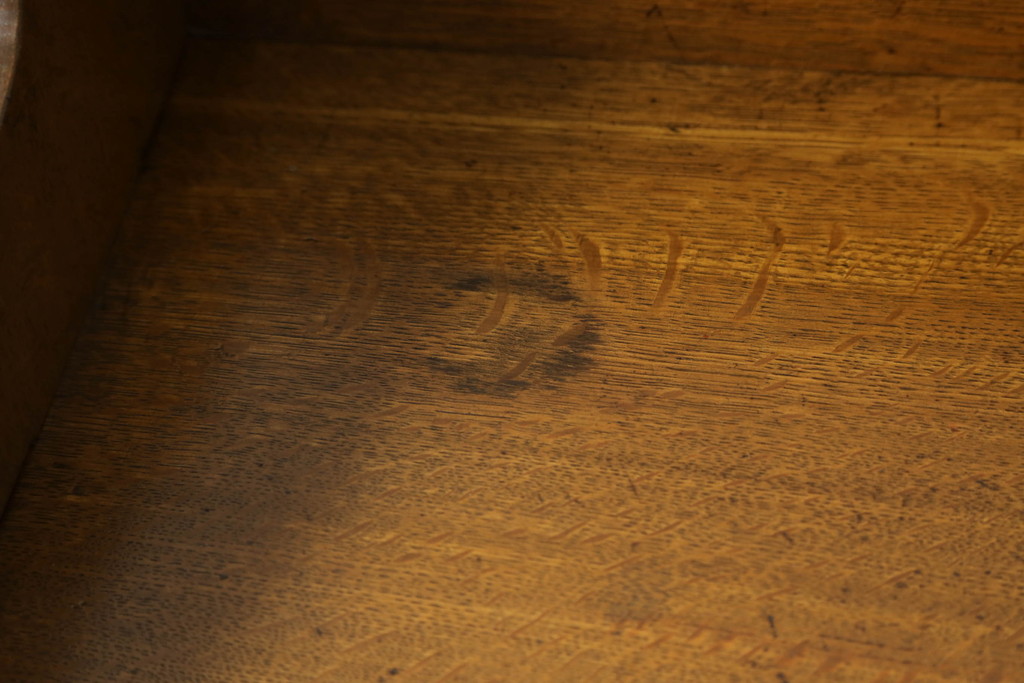 アンティーク家具　古いナラ材の風合いが魅力の楔(クサビ)式本棚(くさび式、ブックシェルフ、オープンシェルフ)(R-065189)