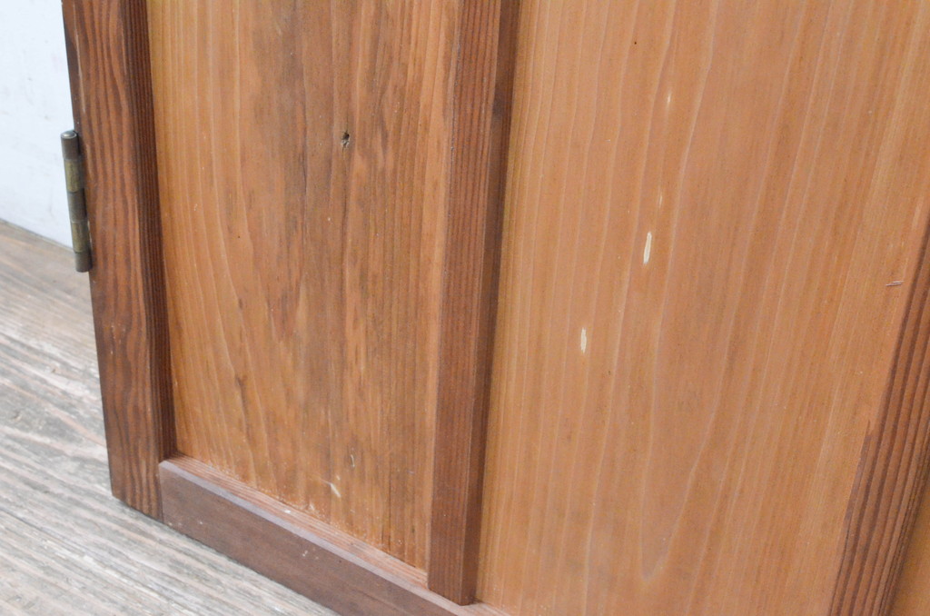 アンティーク建具　インテリアに馴染みやすいシンプルさが魅力の縦桟扉1枚(ドア、木製扉)(R-065560)