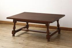 中古　美品　イタリア高級家具　ノバパルク(NOVAPLAK)　ロココ調のエレガントな彫刻が美しいダイニングテーブル(食卓、4人掛け、四人掛け)(R-055493)