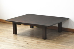 中古　DREXEL HERITAGE(ドレクセルヘリテイジ)　Triune(トライユン)　マホガニー材　洗練されたデザインとクラシカルな佇まいが魅力的なセンターテーブル(カクテルテーブル、リビングテーブル、ローテーブル)(R-061263)