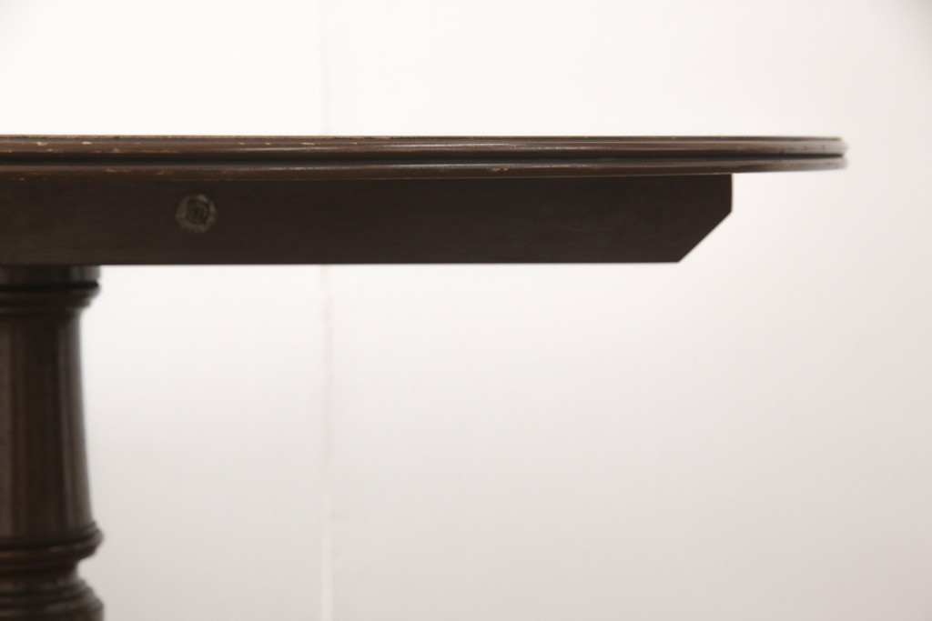 イギリスアンティーク　最高級　真鍮象嵌入り　マホガニー材　ホームパーティーにもおすすめ! 特大エクステンションテーブル(ダイニングテーブル)(R-057651)