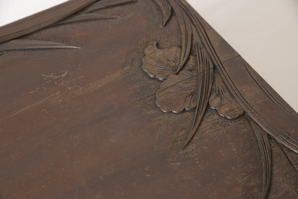 中古　美品　軽井沢彫り　菖蒲彫刻　品のある佇まいが魅力的なチェスト(和タンス、衣装箪笥、洋服たんす、引き出し)(R-057565)