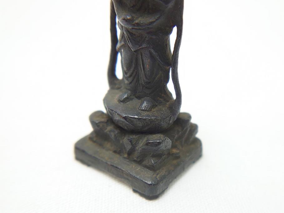 江戸期　古い仏像など5点(置物、オブジェ、古銅、古玩、観音像、チベット像?)(R-062991)