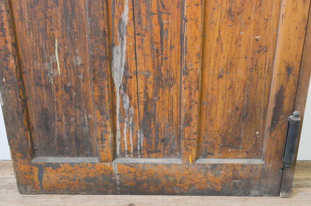 アンティーク建具　ペイント仕上げ限定　レトロな雰囲気漂う扉1枚(木製扉、ガラス扉、ドア)(R-066848)