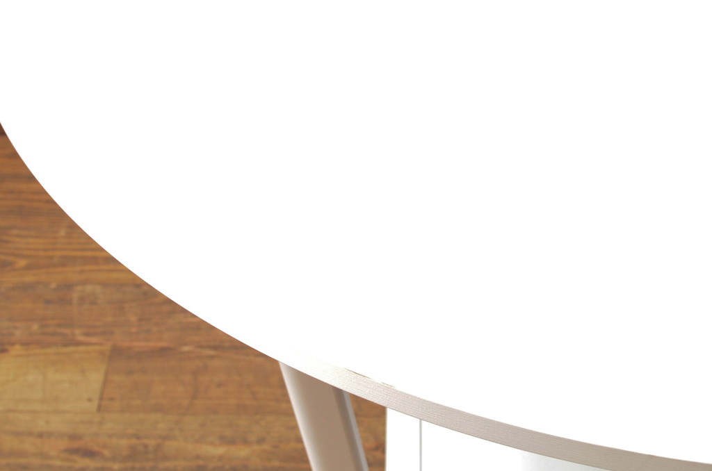 中古　短期展示品　極美品　コクヨ(KOKUYO)　リージョン(Region)　ボックス脚 円形テーブル(LT-RGC12M)　グレインドホワイト　シンプルですっきりとした佇まいが魅力のミーティングテーブル(オフィスデスク、会議テーブル、ラウンドテーブル、丸テーブル、ワークデスク)(定価約15万9千円)(R-066885)