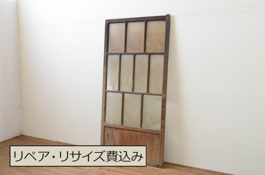 楽天市場】▽現状販売▽ アンティーク建具 ガラス扉1枚 大正