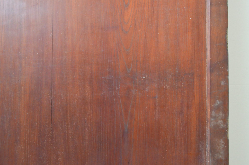 アンティーク建具　時を経た味わいが魅力的な欅(ケヤキ)材の幅狭蔵戸1枚(引き戸、玄関戸)(R-066775)