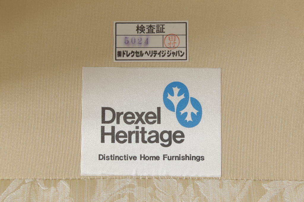 中古　超美品　DREXEL HERITAGE(ドレクセルヘリテイジ)　アップホルスタリ―　気品ある佇まいが美しい1人掛けソファ(定価約62万円)(一人掛けソファ、アームチェア)(R-054444)