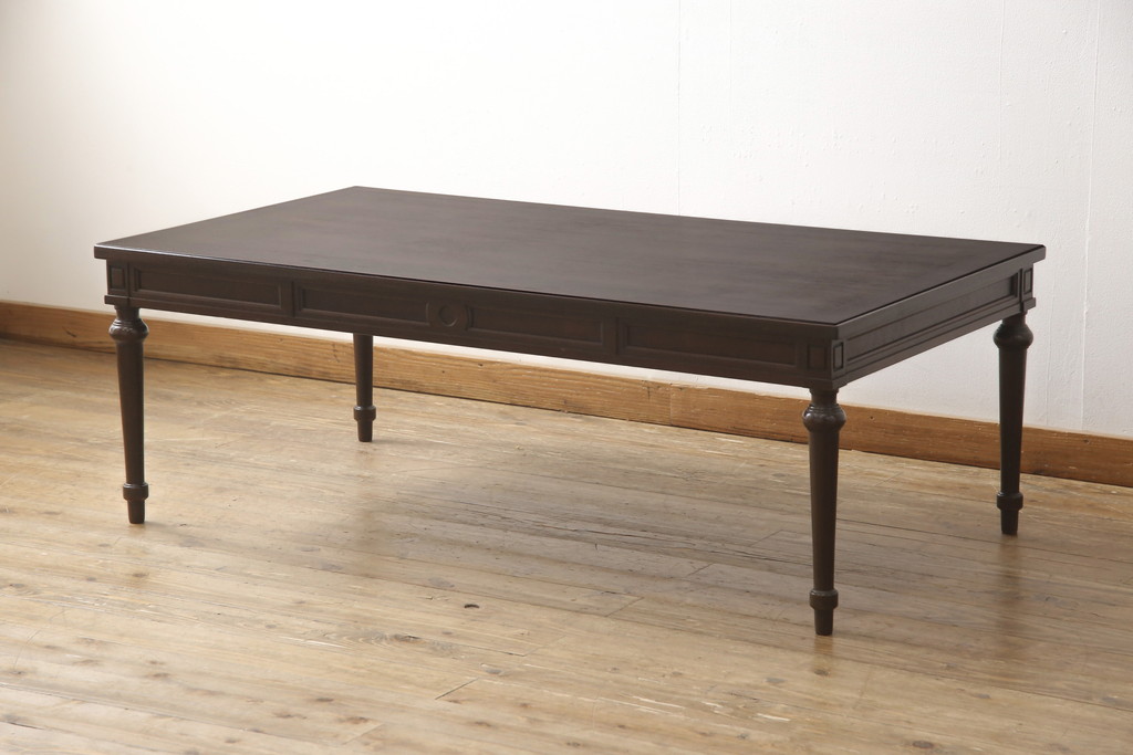 和製ビンテージ　カリモク家具(karimoku)　domani(ドマーニ)　 クラシカルなデザインが上品なセンターテーブル(定価約14万円)(ヴィンテージ、リビングテーブル、ローテーブル)(R-052239)