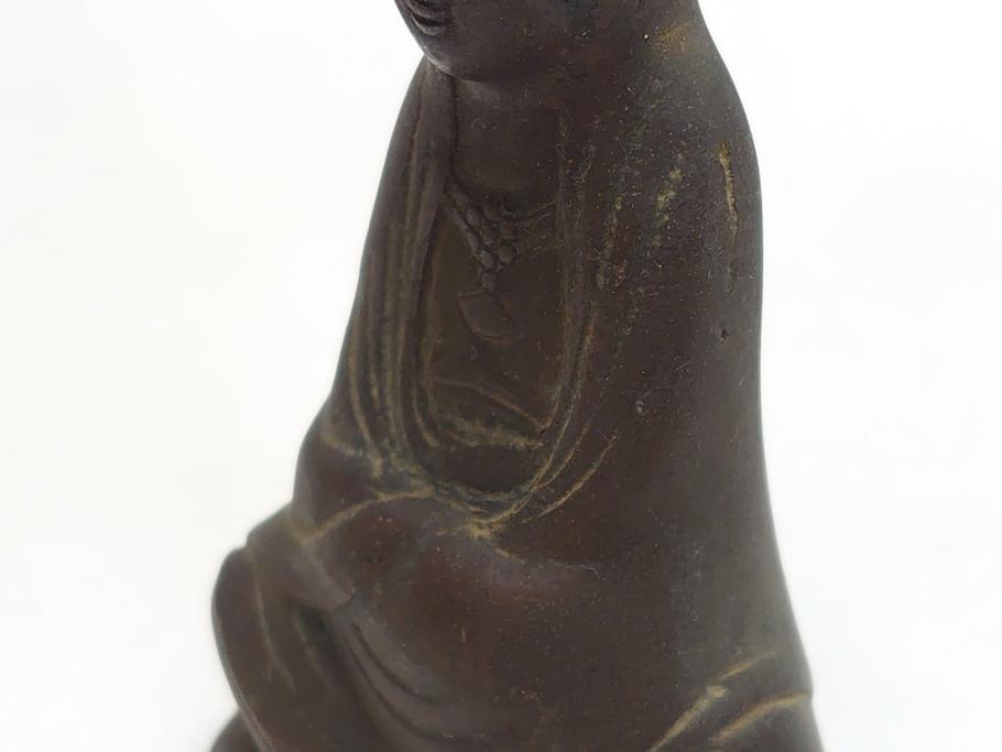 江戸〜明治期　古い仏像3点(置物、オブジェ、古銅、古玩、観音像)(R-062998)