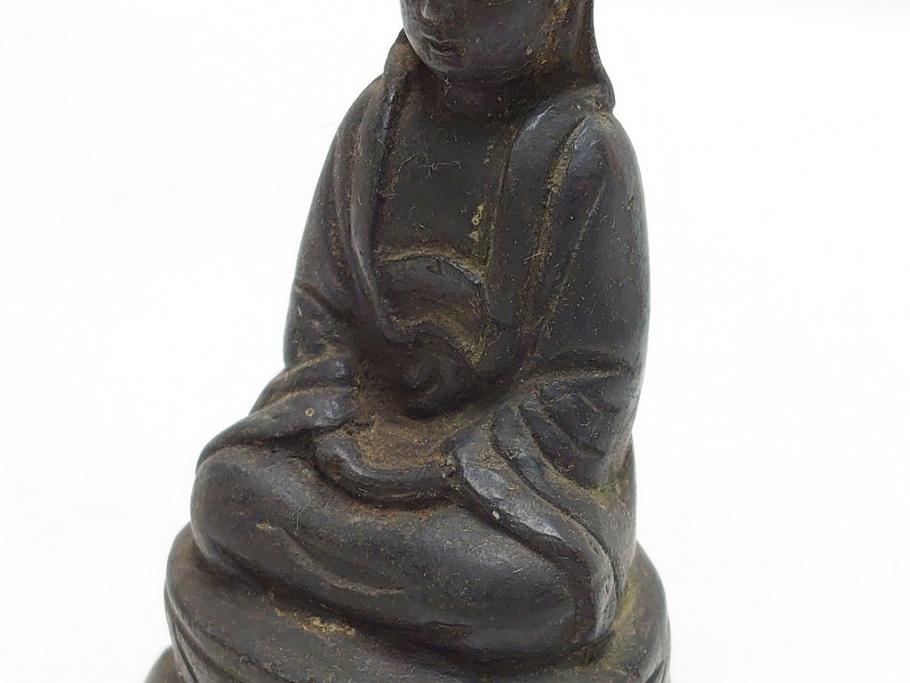 江戸〜明治期　古い仏像3点(置物、オブジェ、古銅、古玩、観音像)(R-062998)