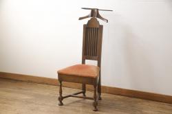 ヴィンテージ家具　ビンテージ　本革座面がおしゃれな木製折り畳みチェア
