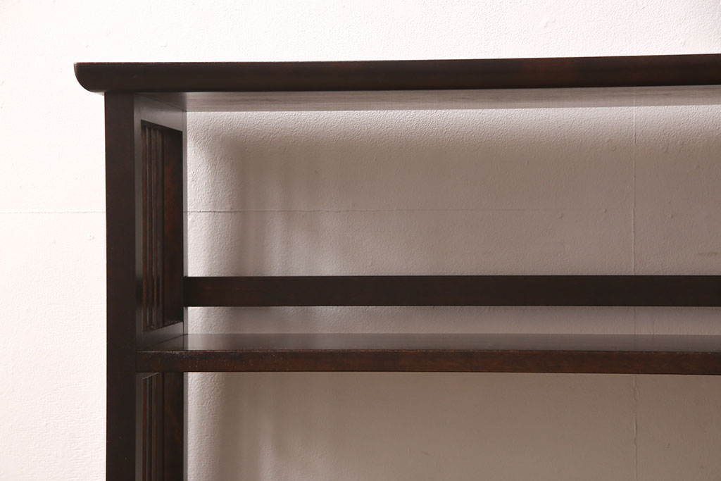 中古　北海道民芸家具　117型　飾り棚としてもおすすめ!和モダンな空間にぴったりの書棚(本棚、飾り棚、シェルフ)(R-051627)
