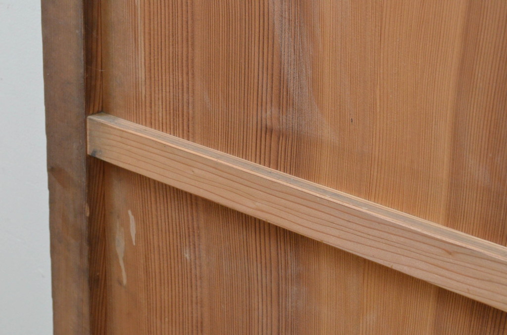 アンティーク建具　杉材　経年を感じさせる木味が魅力的な板戸窓2枚セット(引き戸)(R-067839)です。
