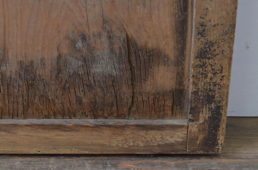 アンティーク建具　杉材　和モダンな空間作りにおすすめな板戸窓2枚セット(引き戸)(R-067937)