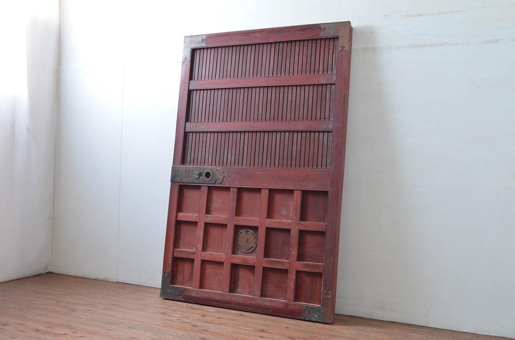 【25％OFF】 アンティーク建具 上手物!! 北陸産 総欅(ケヤキ)材 古い木味や 建具