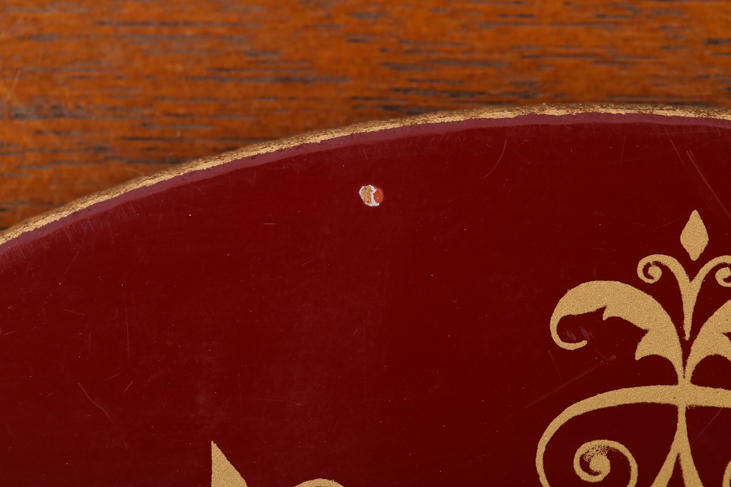 アンティーク雑貨　LADY CLARE(レディクレア)　イギリスビンテージ　木製のラウンドテーブルマット4枚セット(ランチョンマット・プレイスマット・コースター・丸トレー)(2)