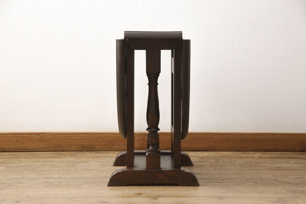ビンテージ　松本民芸家具　サイドテーブルとしても使える、低めのつくりの#26型バタフライ卓(ドロップリーフテーブル、バタフライテーブル、コーヒーテーブル、ヴィンテージ)(R-061083)