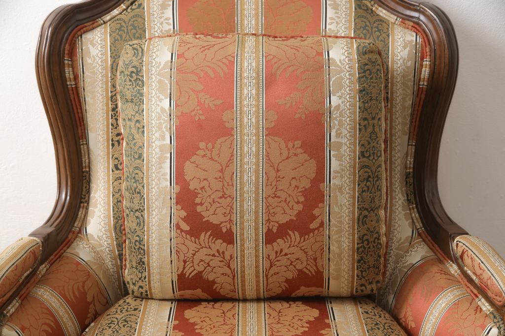 中古　展示品　超美品　DREXEL HERITAGE(ドレクセルヘリテイジ)　 Upholstery(アップホルスタリー)　エレガントな佇まいの1人掛けソファ(一人掛けソファ、1P、アームソファ、ラウンジチェア)(定価約59万円)(R-054953)