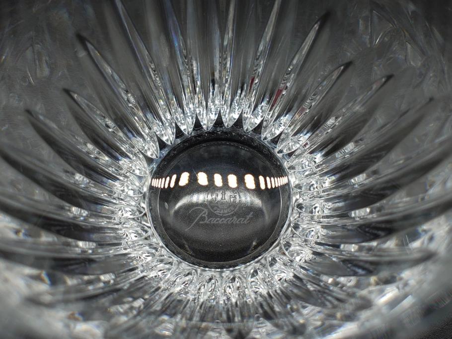 フランス　バカラ(Baccarat)　マッセナ　タンブラー　美しい煌きのクリスタルグラス(共箱付き、ロックグラス、フルレッドクリスタルガラス)(R-061661)