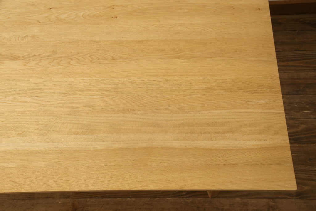 中古　超美品　カリモク家具(karimoku)　オーク材　ピュアオーク色　DU6161　ナチュラルテイストの空間づくりに活躍するダイニングテーブル(食堂テーブル、食卓、6人掛け、作業台)(定価約23万円)(R-066461)
