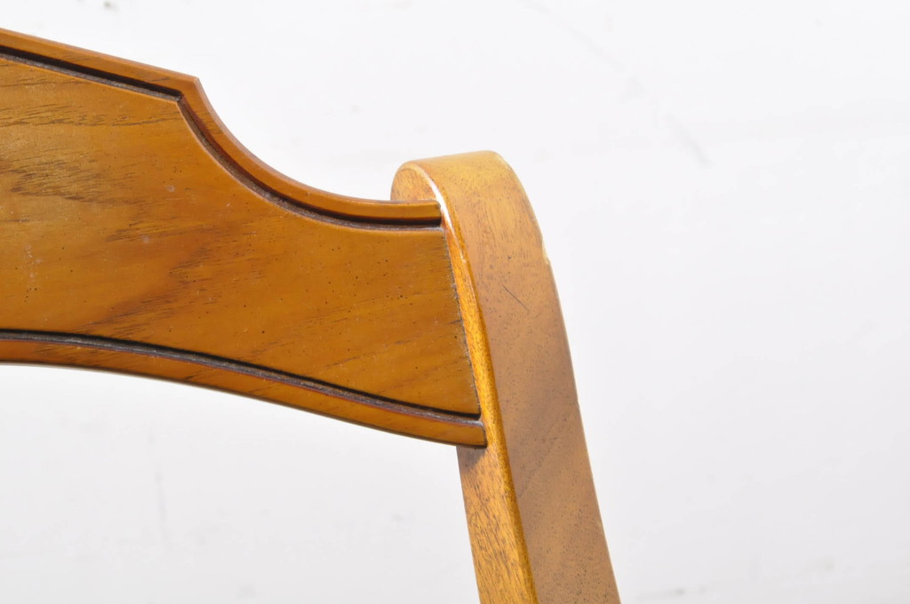 中古　DREXEL HERITAGE(ドレクセルヘリテイジ)　ESPERANTO(エスペラント)　美しい曲線を描く木製フレームが目を惹くキャスター付きチェア2脚セット(サイドチェア、ダイニングチェア、ワークチェア、椅子、イス)(R-066640)