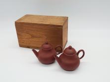 大清光緒年製　色絵染付蓋茶碗2客セット(伊万里、中国?)(R-052048)