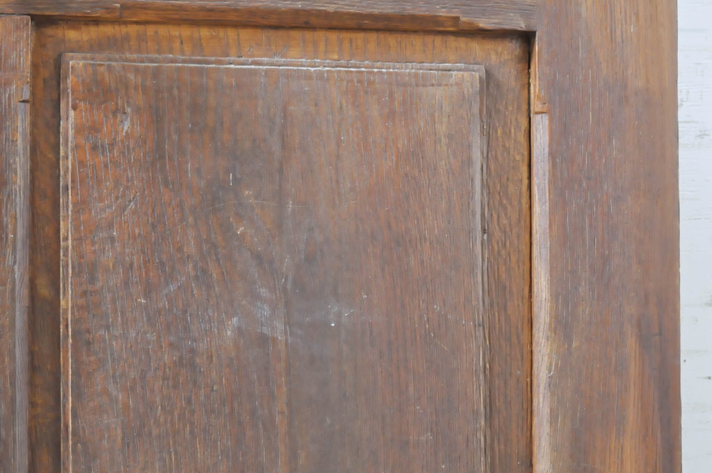 海外アンティーク　オーク材　フレンチな雰囲気溢れる可憐なデザインのアイアンフェンス入りドア1枚(建具、木製扉)(R-068518)