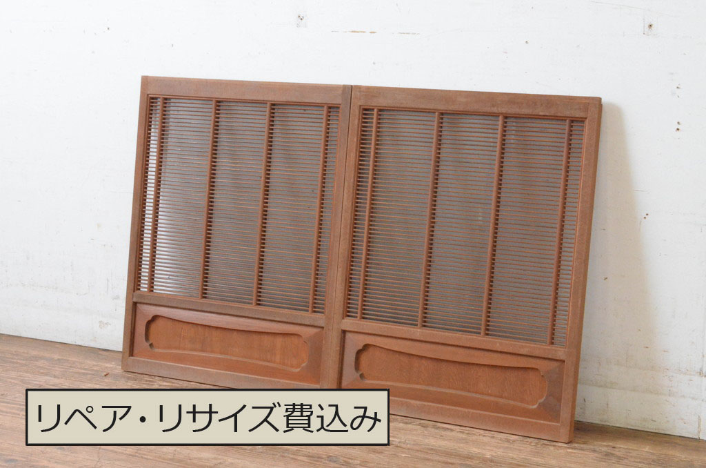 タD0932◇(2)【H176,5cm×W90cm】×2枚◇レトロな味わいの古い木製