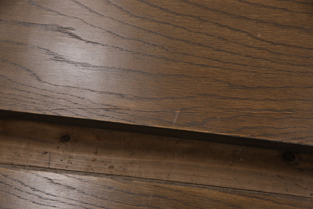 ビンテージ　神戸洋家具　永田良介商店　ヘッドボードのデザインがお洒落な木製ベッド(シングルベッド、マットレス、ヴィンテージ)(R-051648)