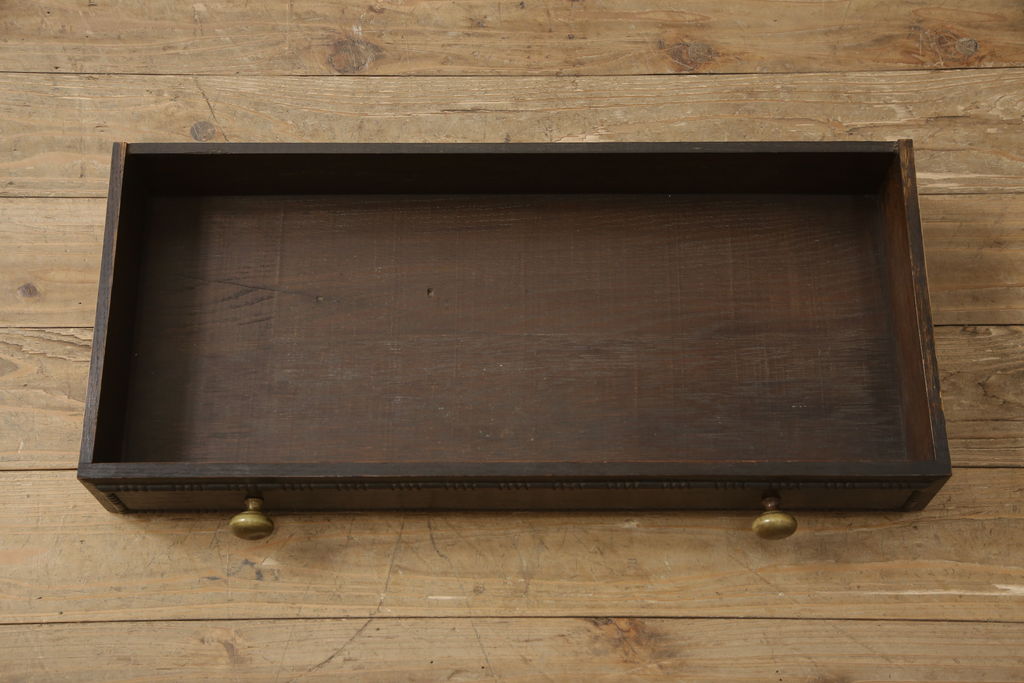 イギリスアンティーク　オーク材　ツイストレッグがおしゃれなサイドテーブル(コンソールテーブル、作業台)(R-058337)