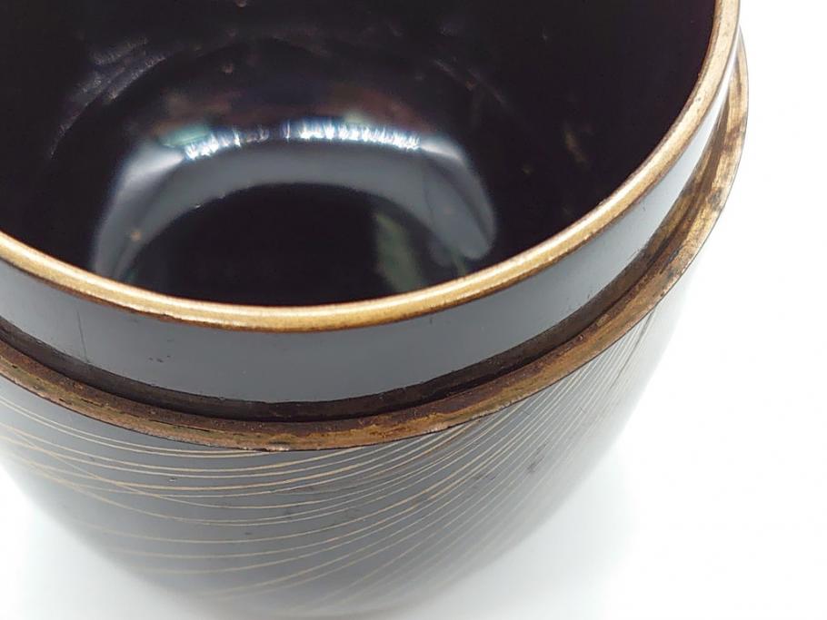 時代物　蒔絵　香合　棗　2個セット(小物入れ、茶道具、茶器、漆器、漆工芸)(R-061795)